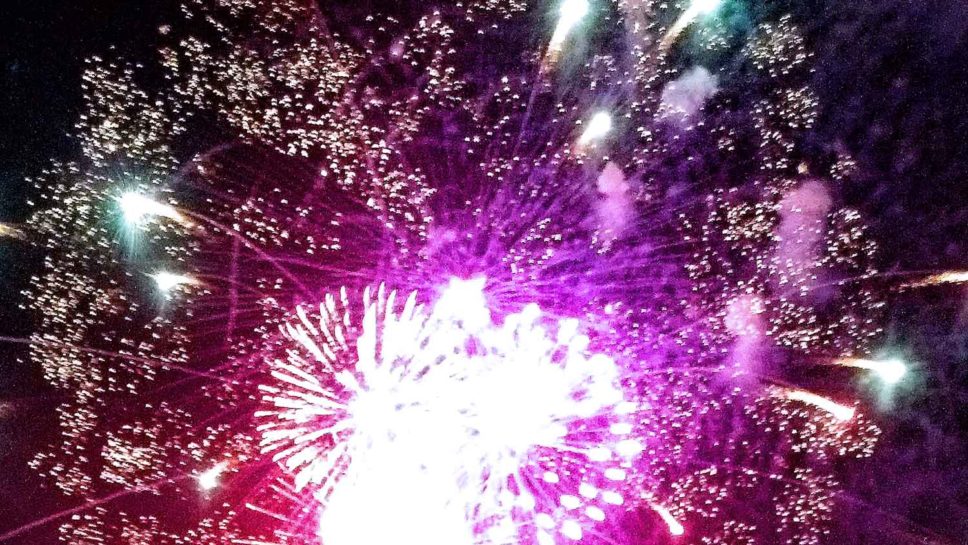 Fireworks over Crystal Lake, July 4, 2012.