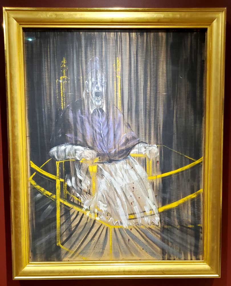 Study After Velazquez's Portrait of Pope Innocent X by Francis Bacon at the Des Moines Art Center.