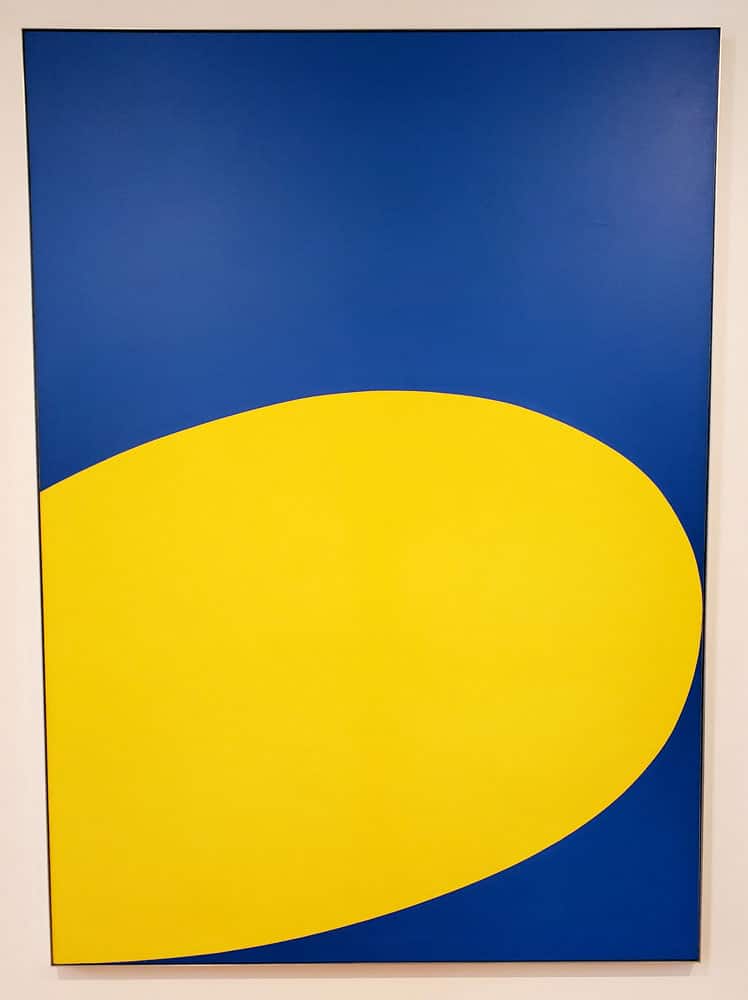 Yellow Blue by Ellsworth Kelly at the Des Moines Art Center.