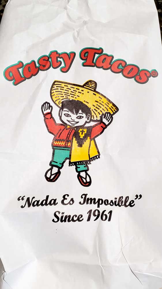 Tasty Tacos bag.