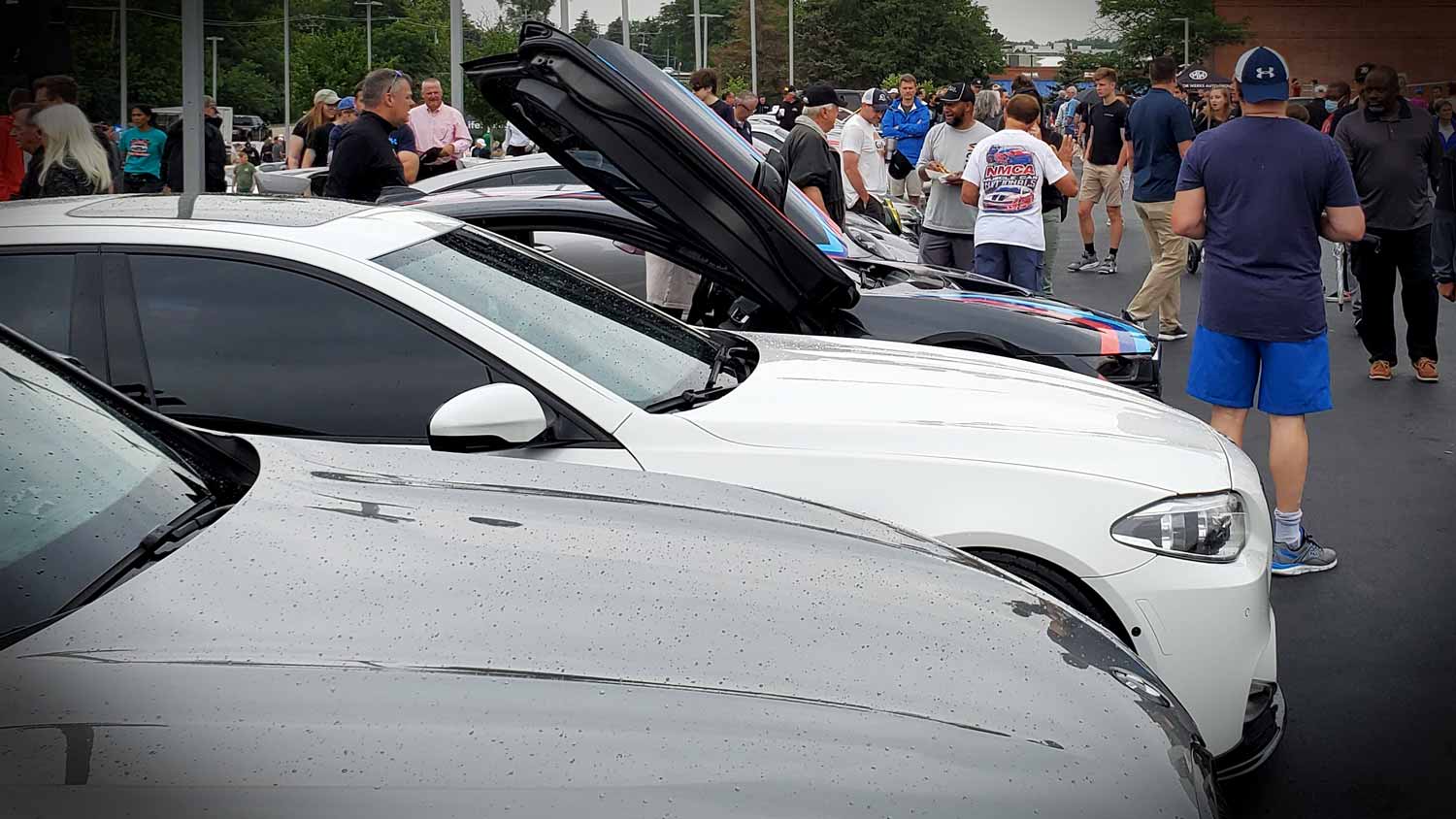 Automotive fans at Motor Werks Cars & Coffee 2021.