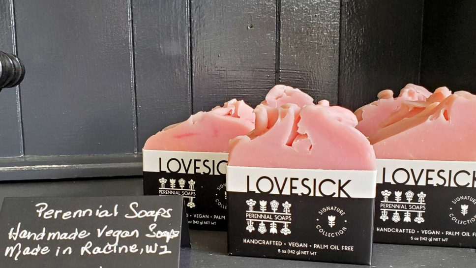 Perennial Soaps brand handcrafted vegan soaps.