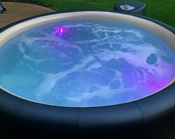 CHILLnTUB hot tub with LED lights.
