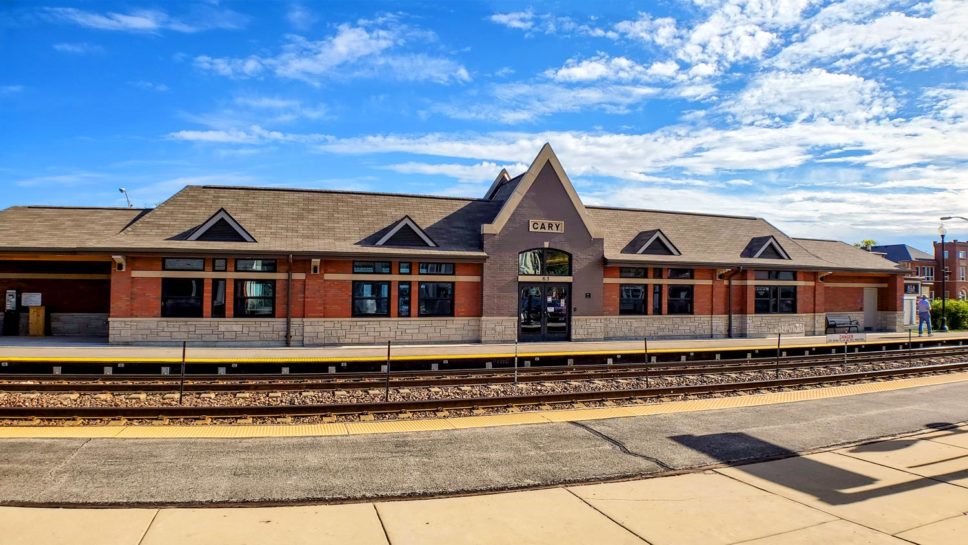 New Cary Metra Station, completed in 2019.