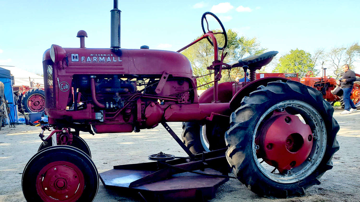Vintage small McCormick Farmall Cub tractor at 5 Lazy K Ranch.