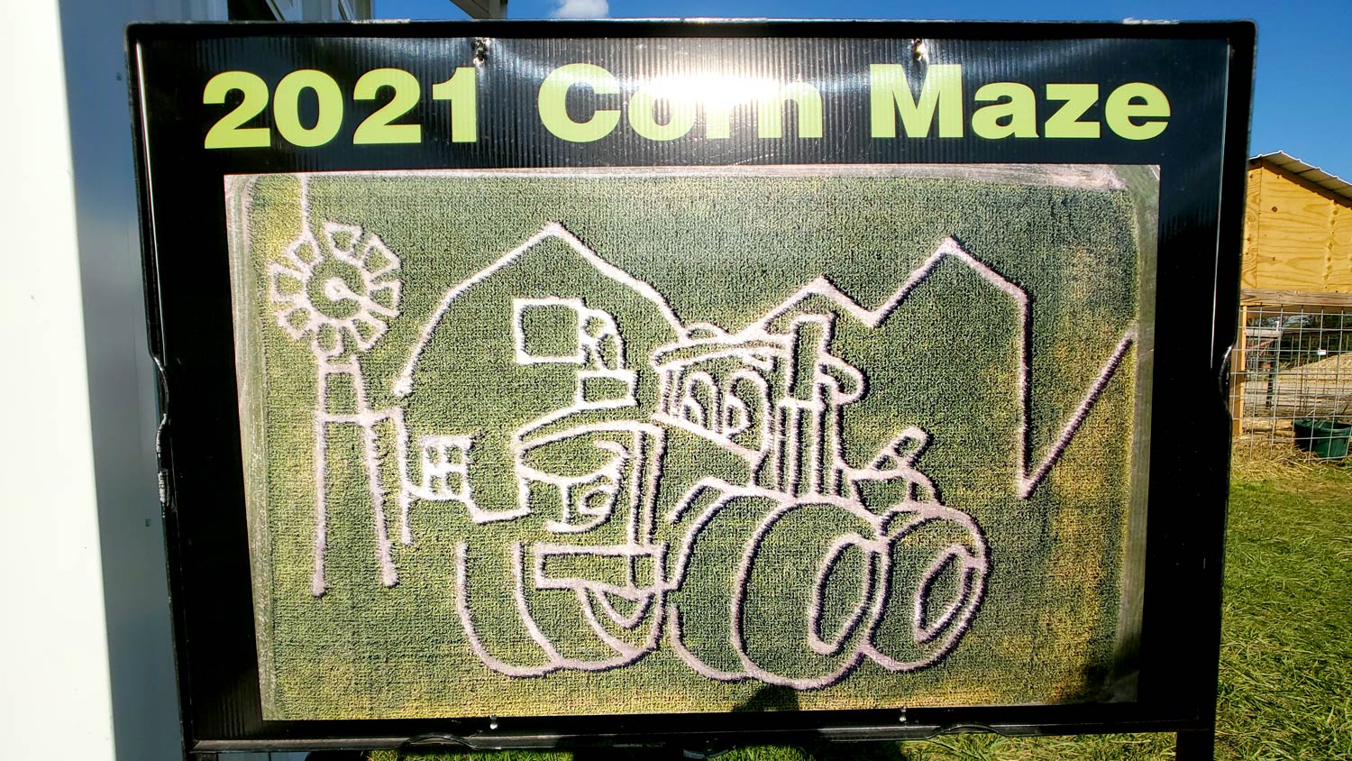 2021 Corn maze map at Cody's Farm and Orchard.