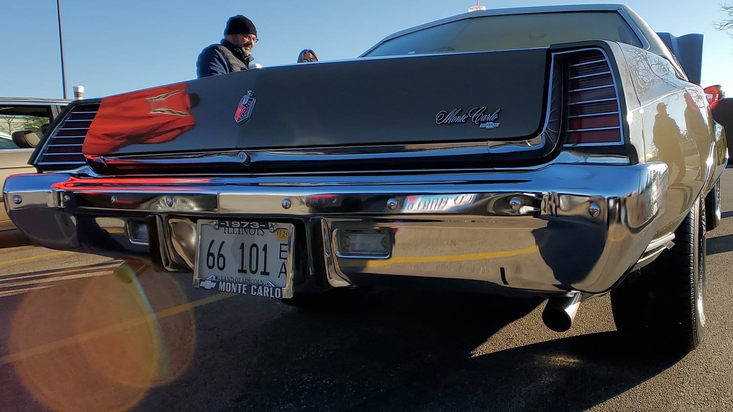 Tail end of 1973 Chevrolet Monte Carlo.