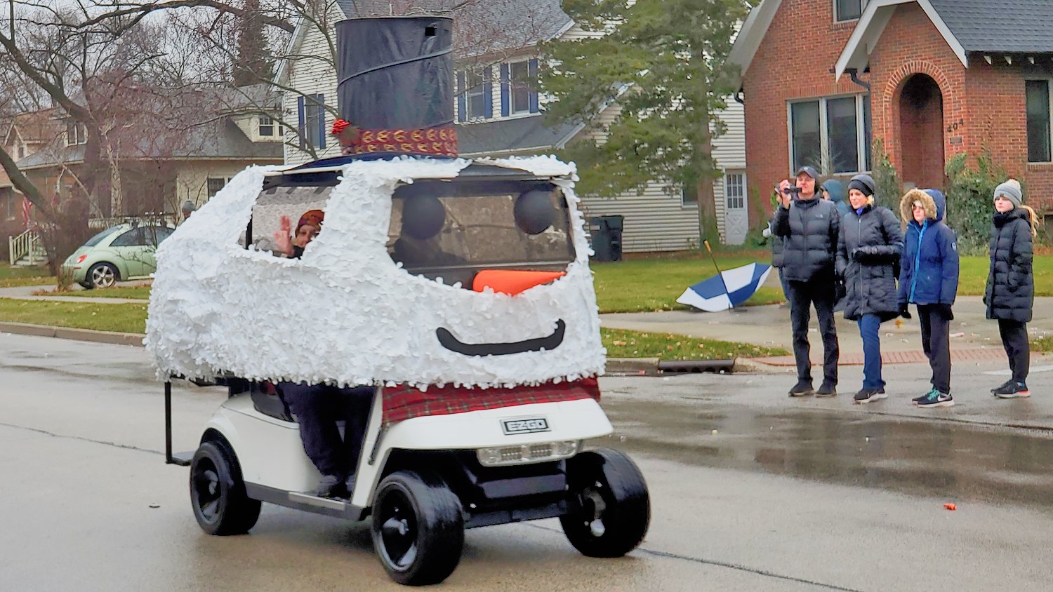 E-Z-Go snow-cart.
