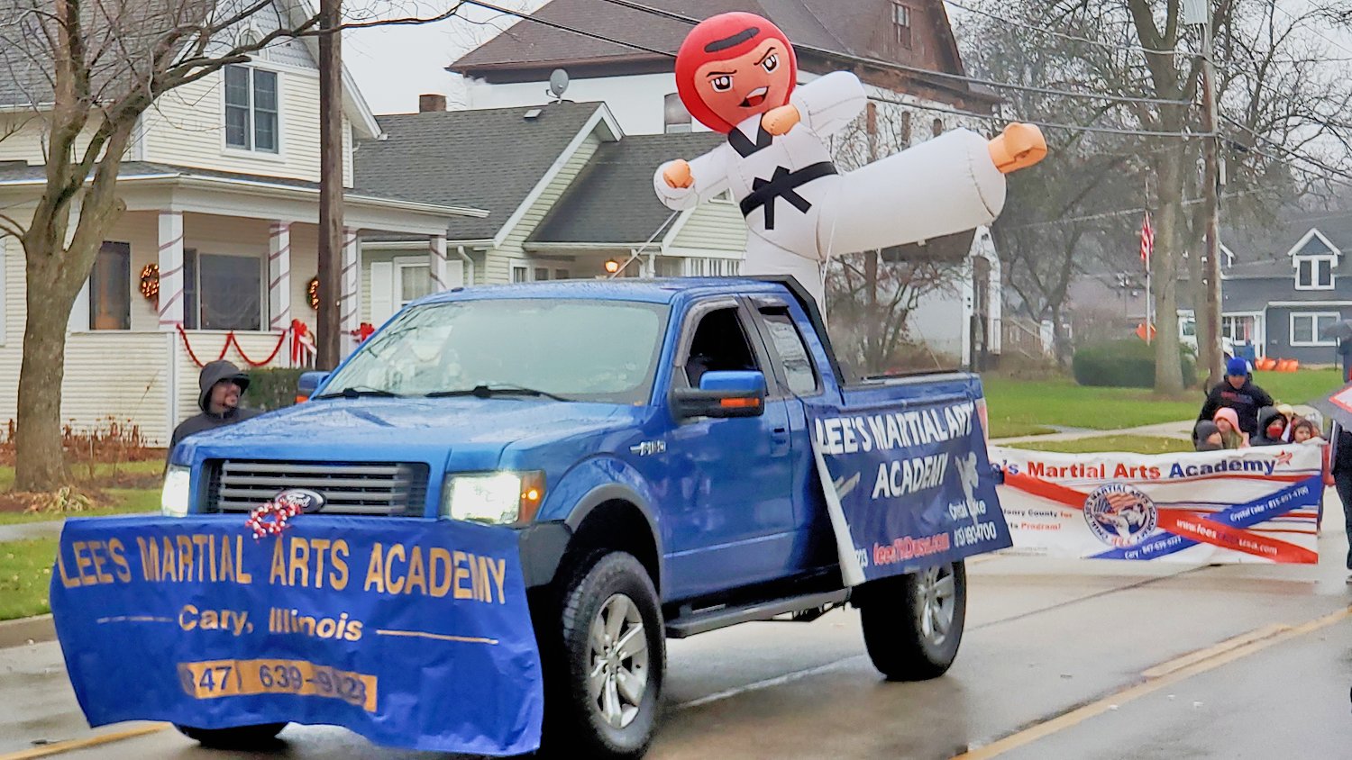 Lee's Martial Arts Academy parade truck.
