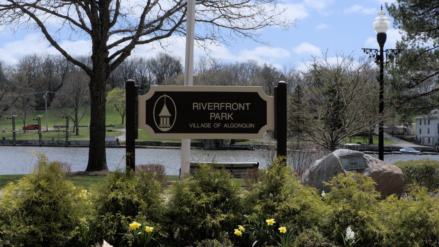 Riverfront Park sign.