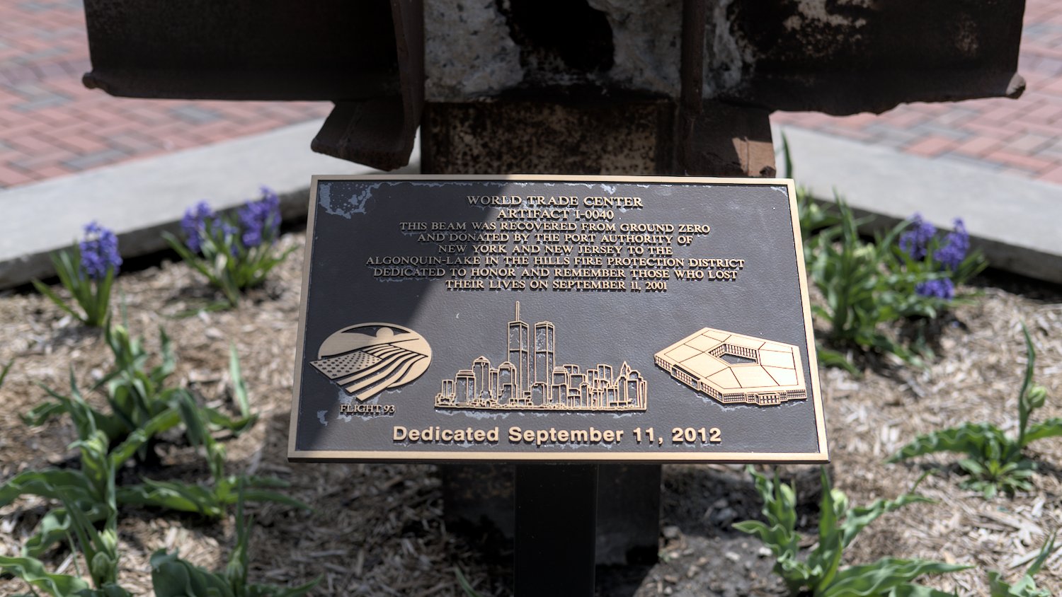 September 11th memorial plaque.