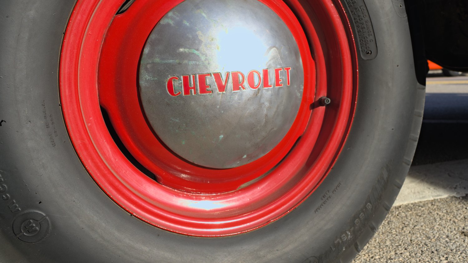 Classic Chevrolet hub cap.