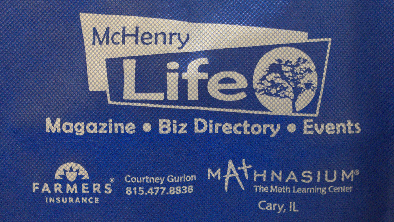 McHenry Life logo on the chamber bags.