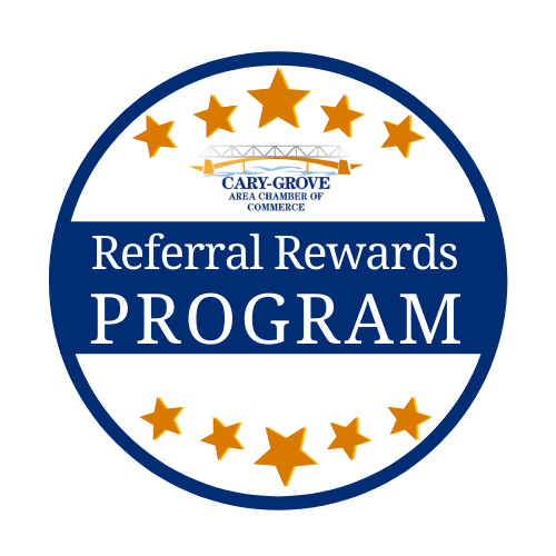 Cary-Grove Area Chamber of Commerce Referral Rewards Program logo.