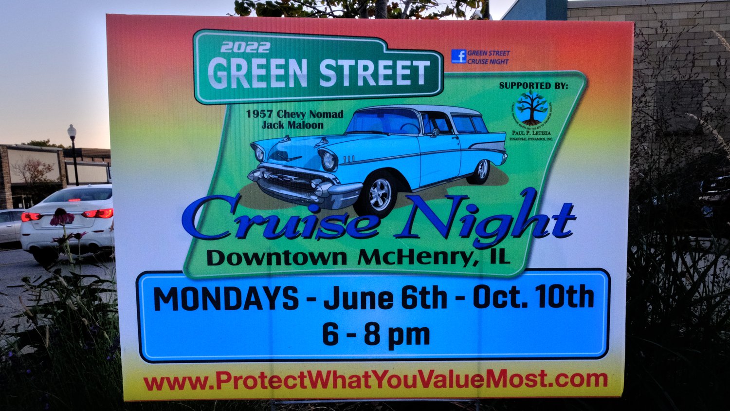 2022 Green Street Cruise Night sign.
