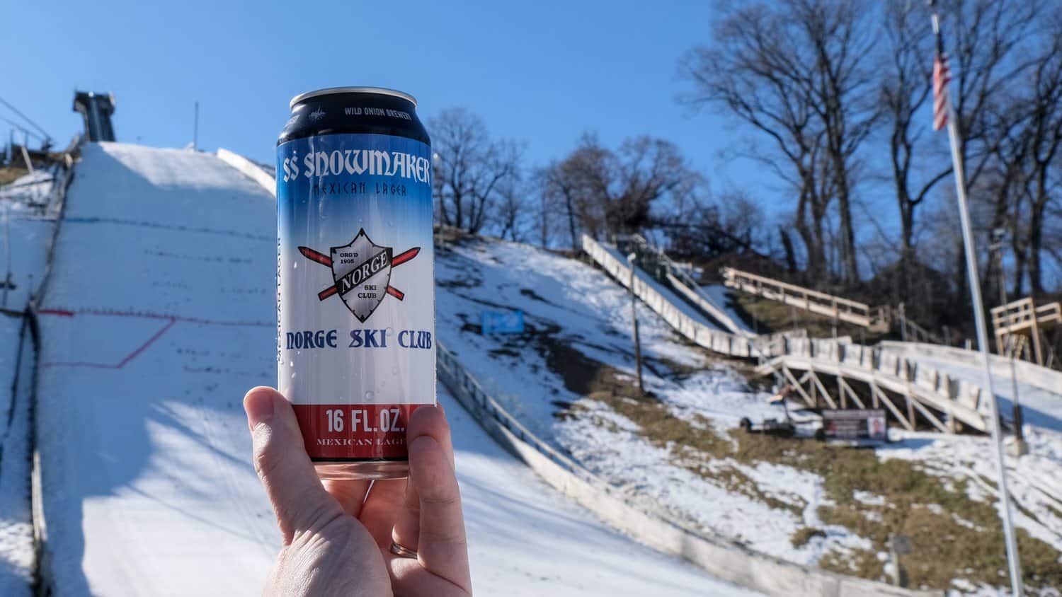 Special edition SS Snowmaker from Wild Onion Brewery at the 118th annual Norge Ski Club, winter tournament, 2023.