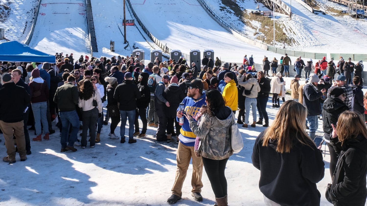Spectators at the 118th annual Norge Ski Club, winter tournament, 2023.