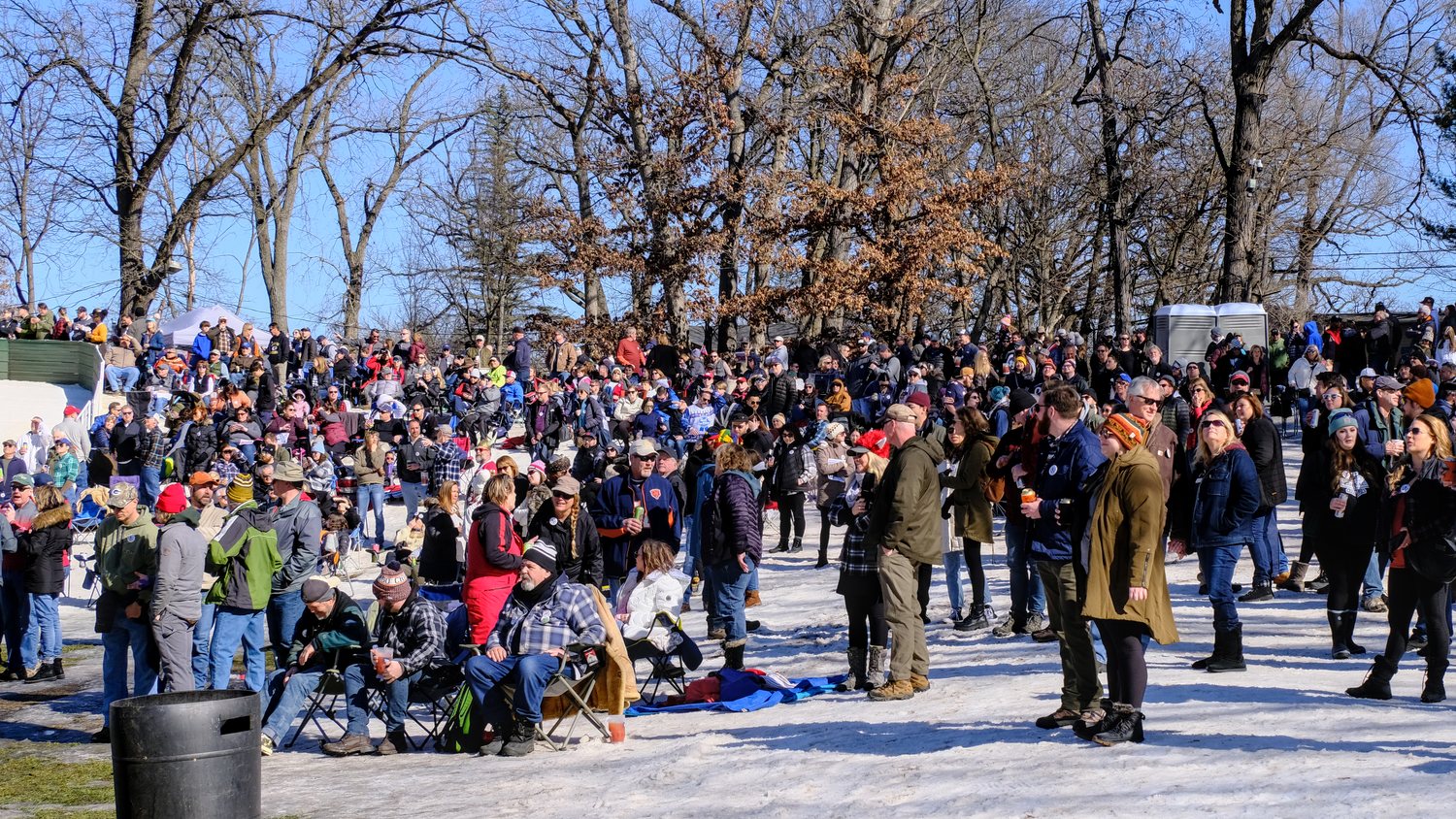 Spectators at the 118th Annual Norge Ski Club Winter Tournament.