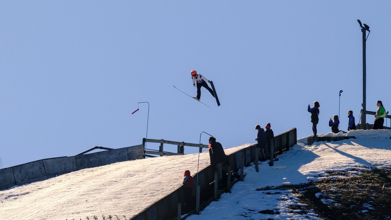 Ski jumper at the 118th Annual Norge Ski Club Winter Tournament.