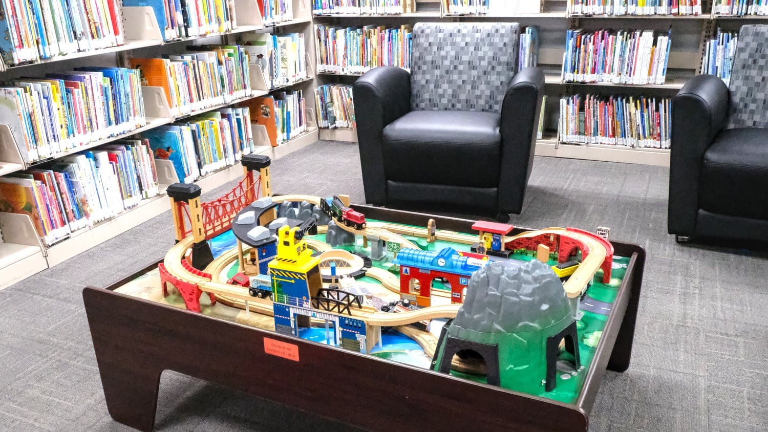 Toy train table.