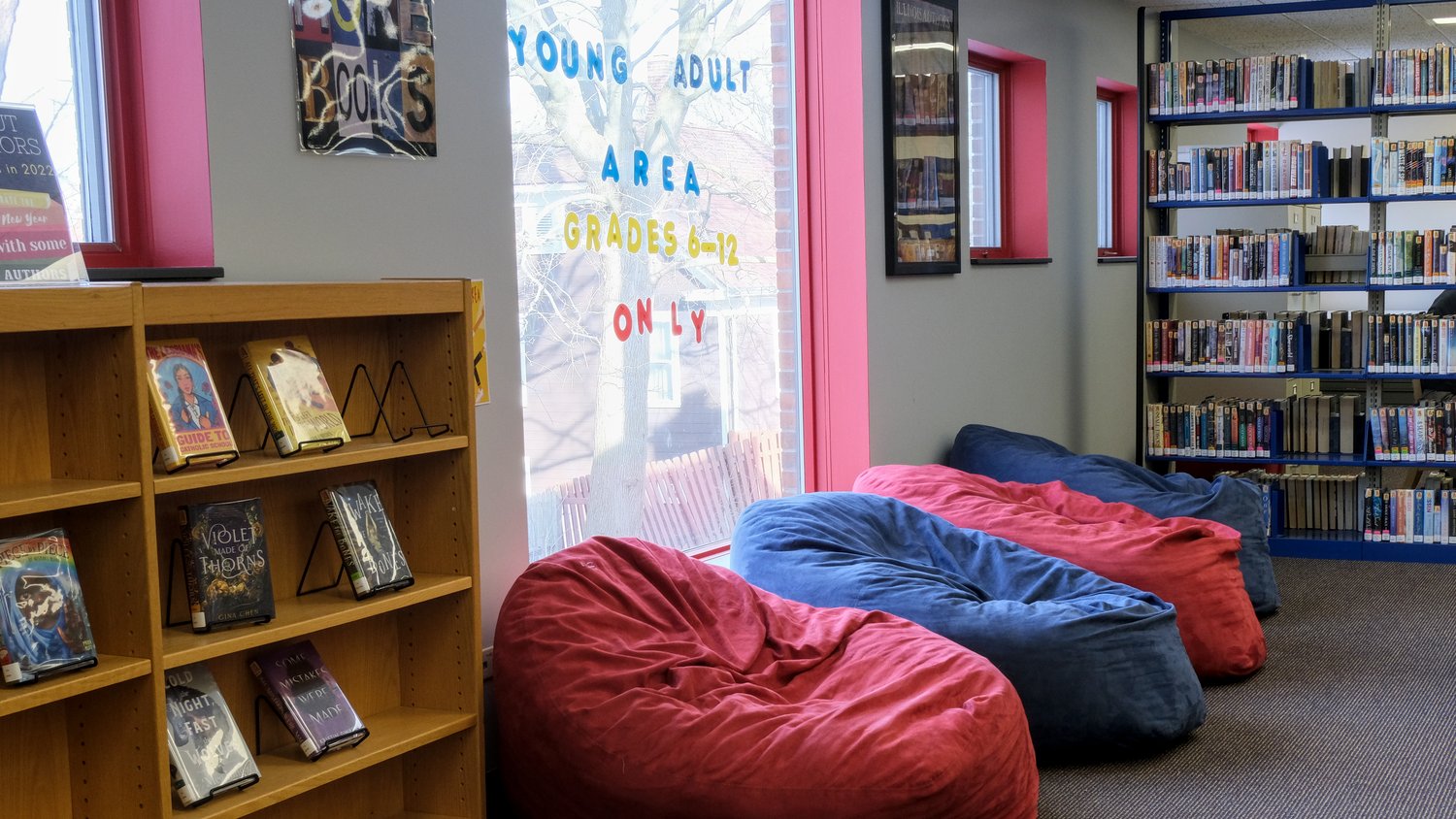 Comfy seating in the Young Adult Area.