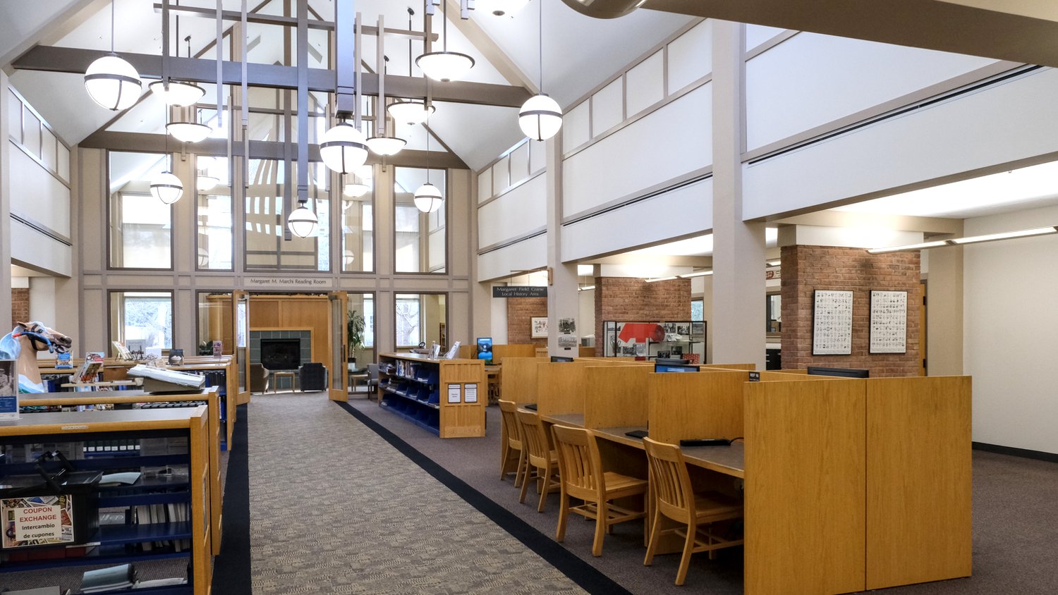 Large open space in the library.