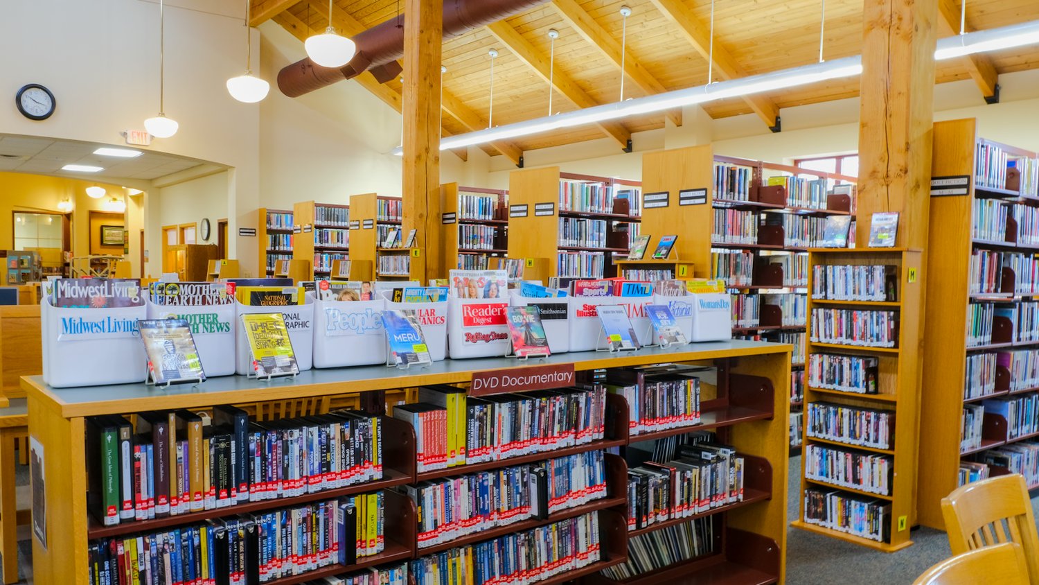 View inside the Johnsburg Library.