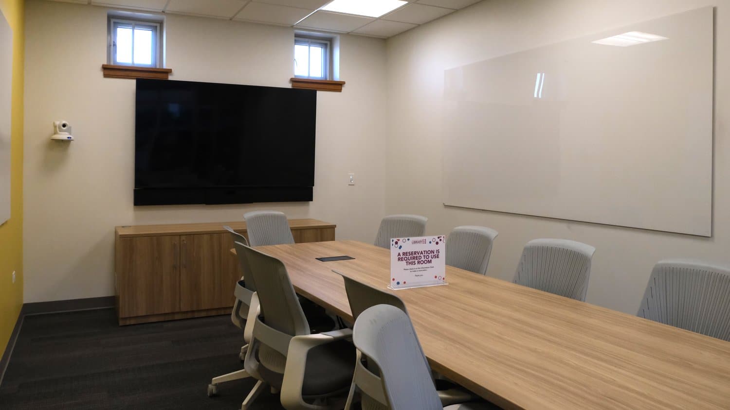 Collaboration Room at the Huntley Library.