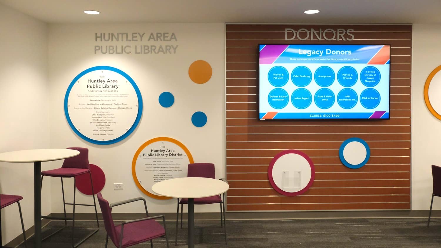 New large donor wall.