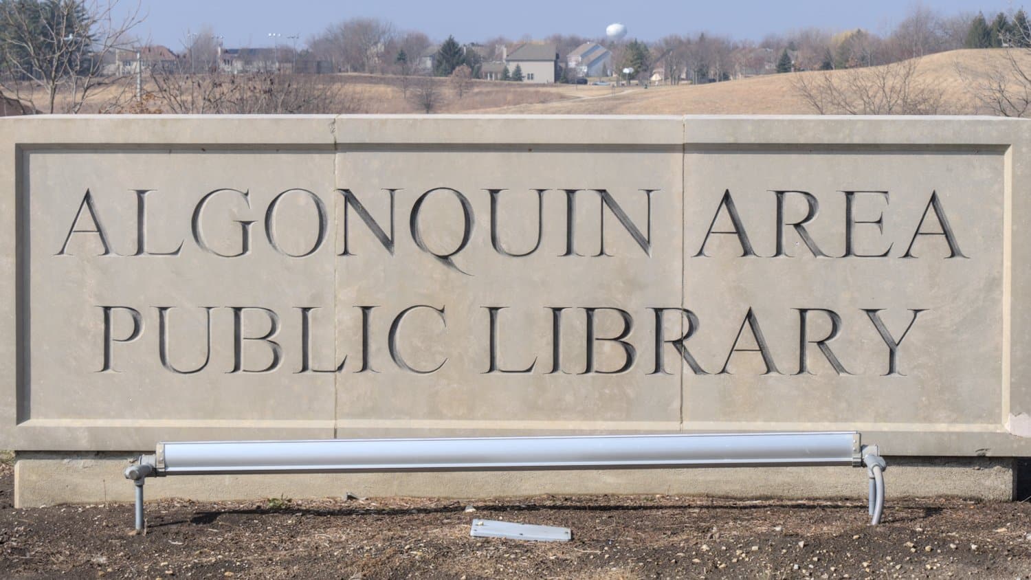 Algonquin Area Public Library sign.