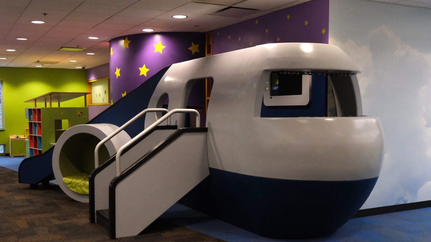 Wauconda Library's Kid City spaceship.