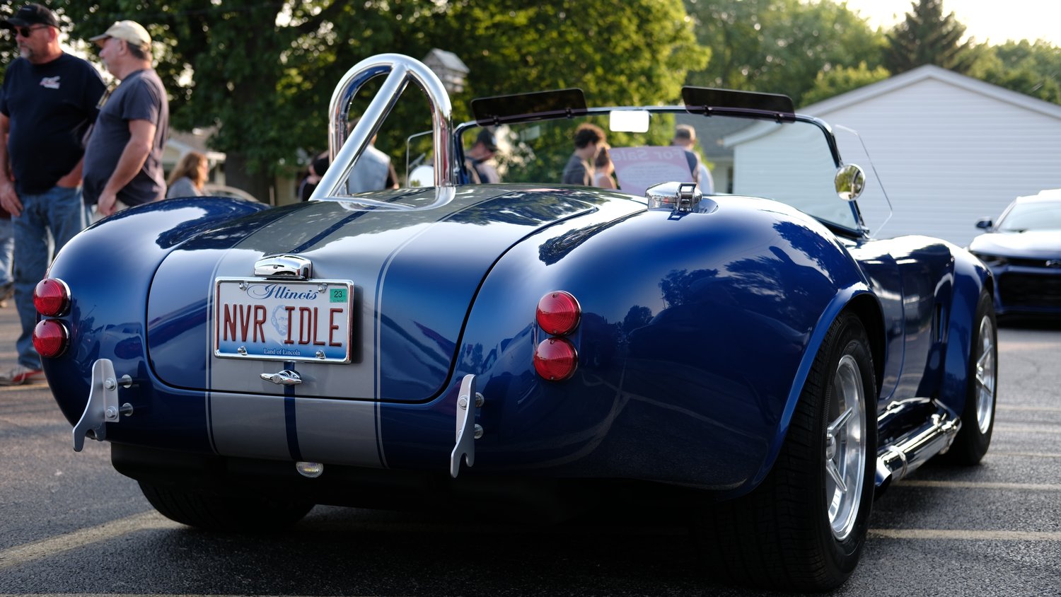 Tail end of a Shelby Cobra.