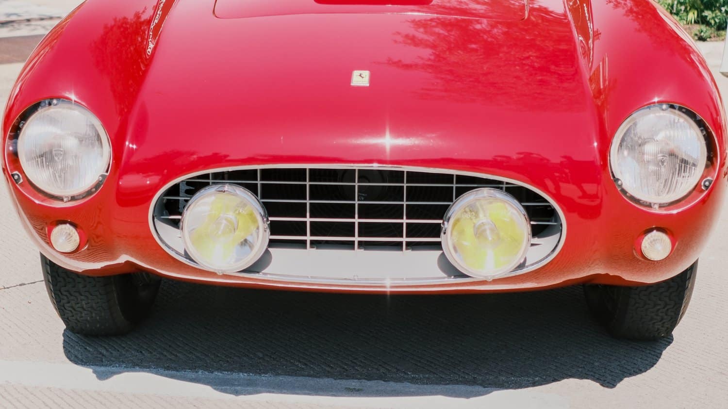Vintage red Ferrari.