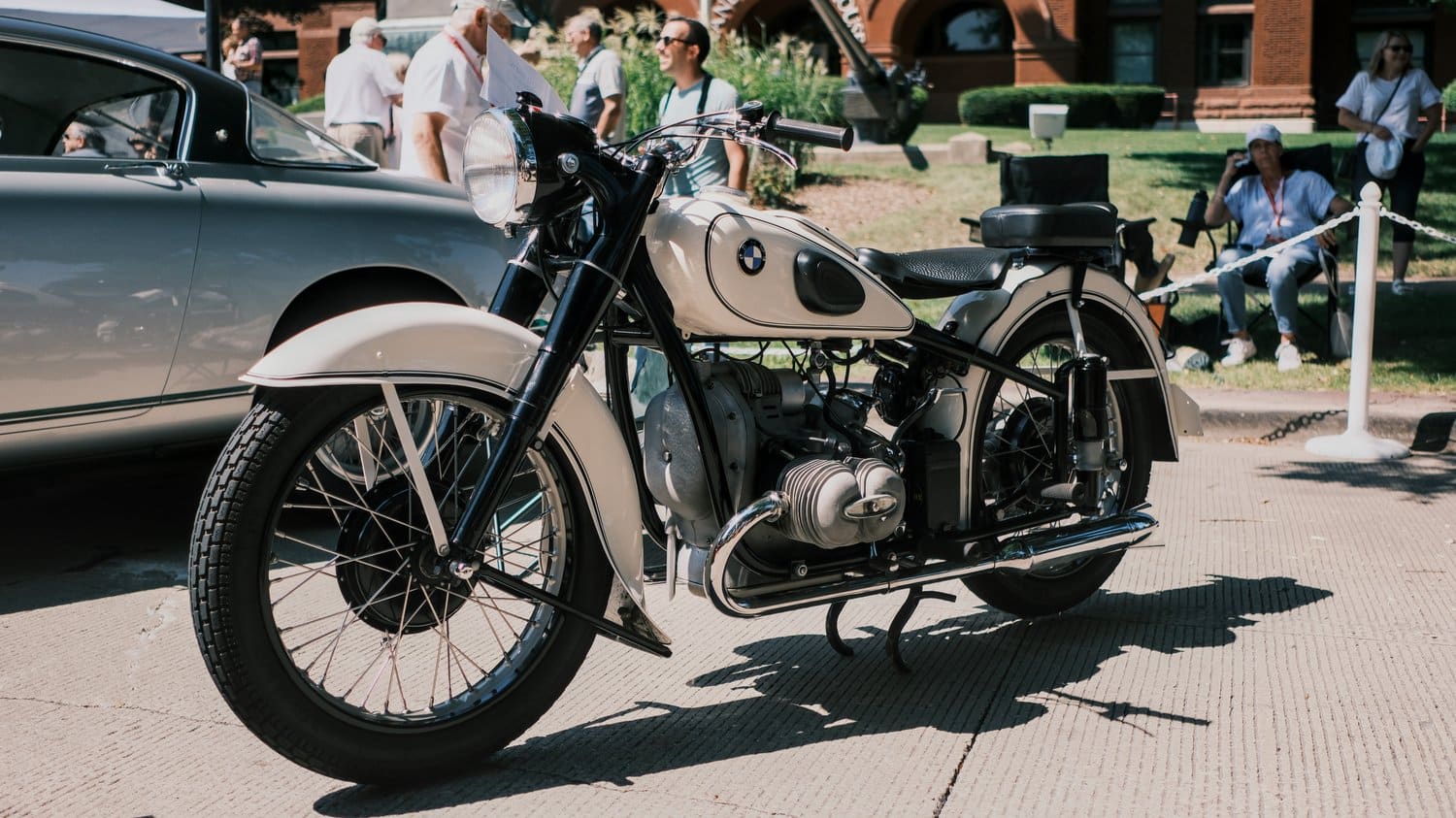 Vintage BMW motorcycle.
