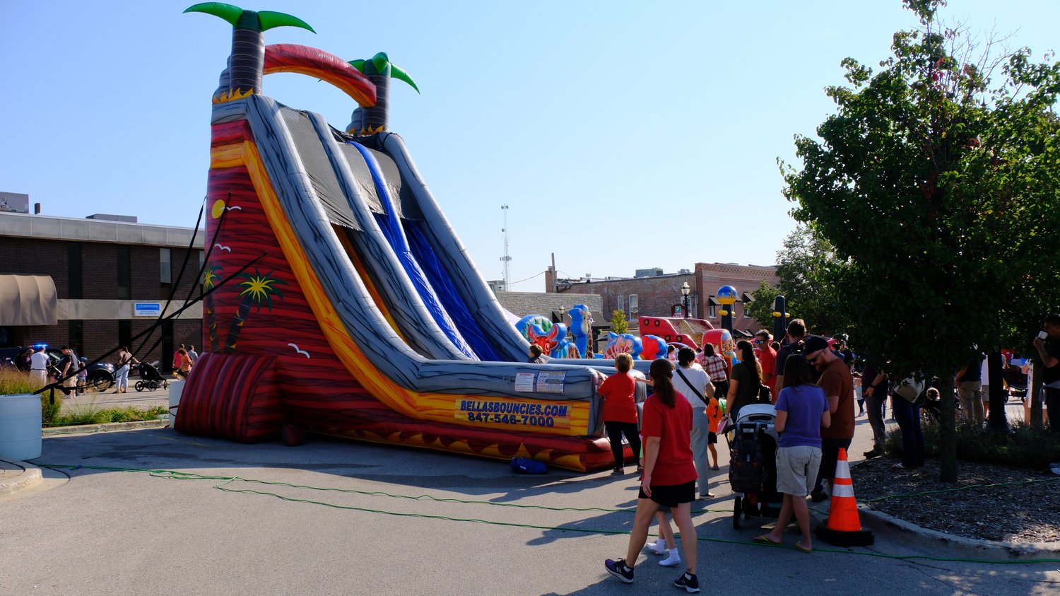 The big inflatable slide.