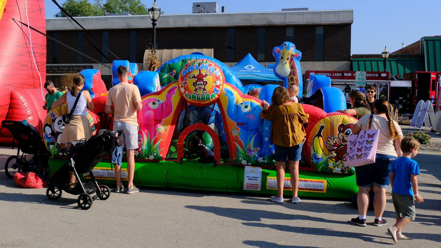 Animal Kingdom inflatable play area.