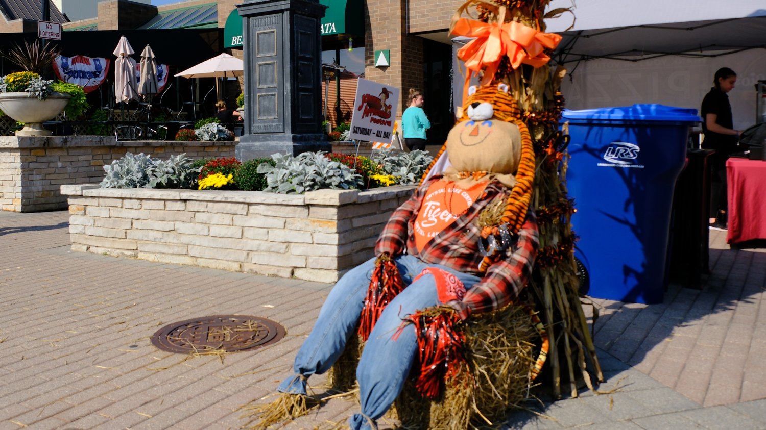 Scarecrow decorated for the event.