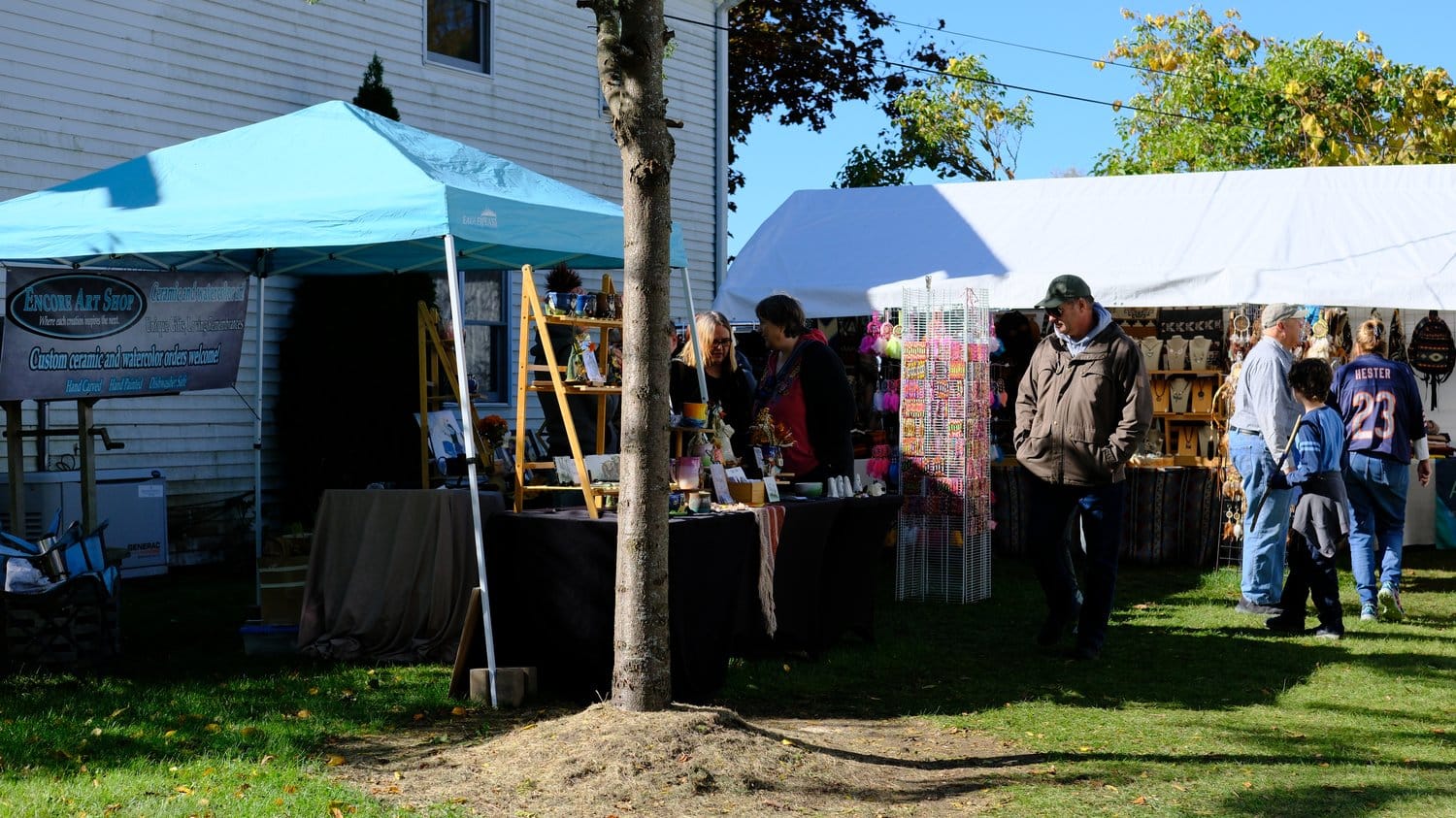 Vendors and shoppers enjoying the 35th annual Autumn Drive.