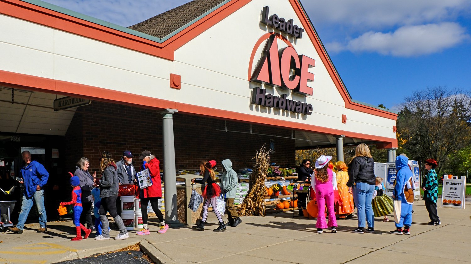 Start of the line for the Cary-Grove Area Chamber of Commerce's annual Halloween Walk in Fox River Grove.