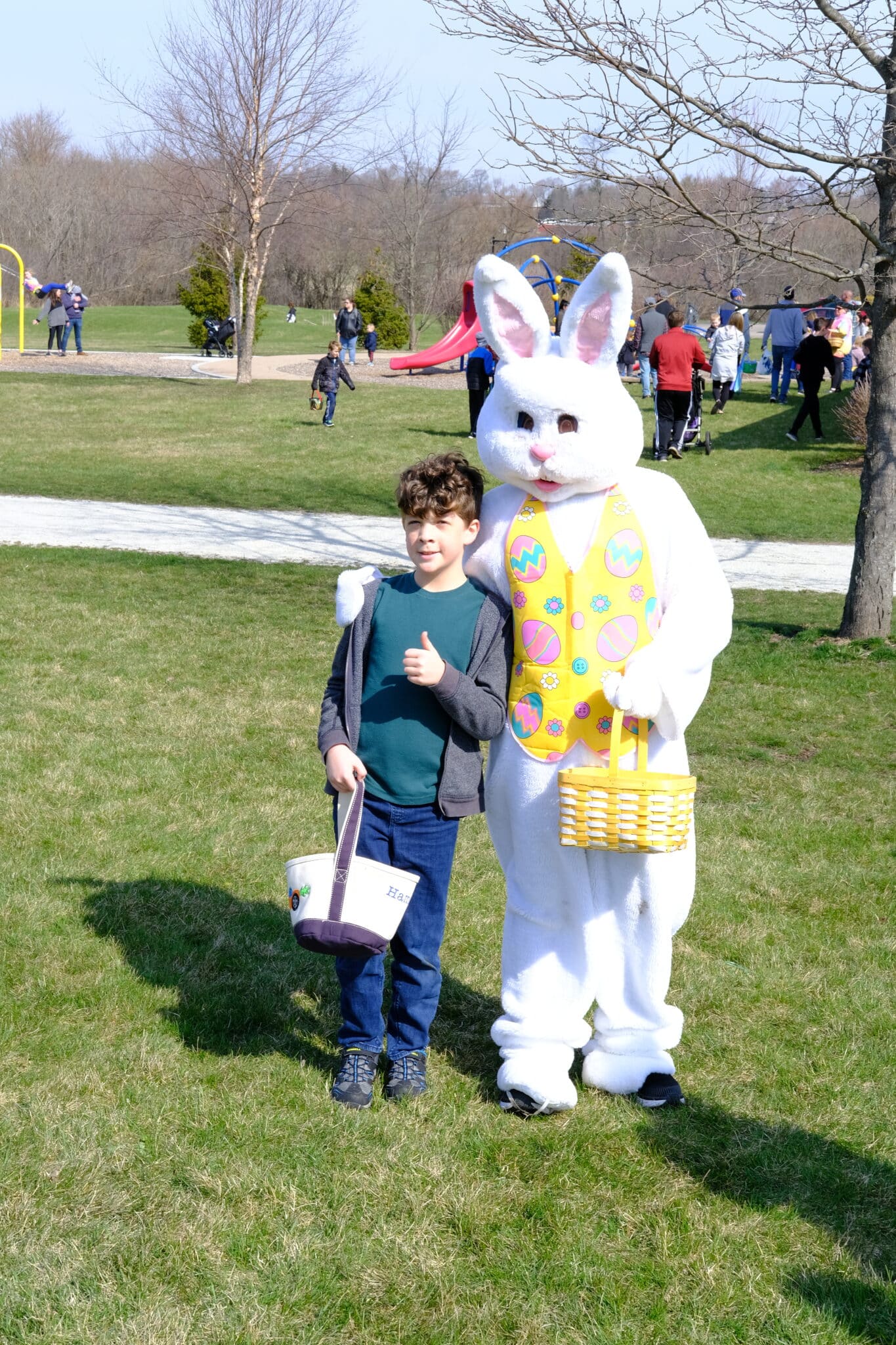 Photo with the Easter Bunny.
