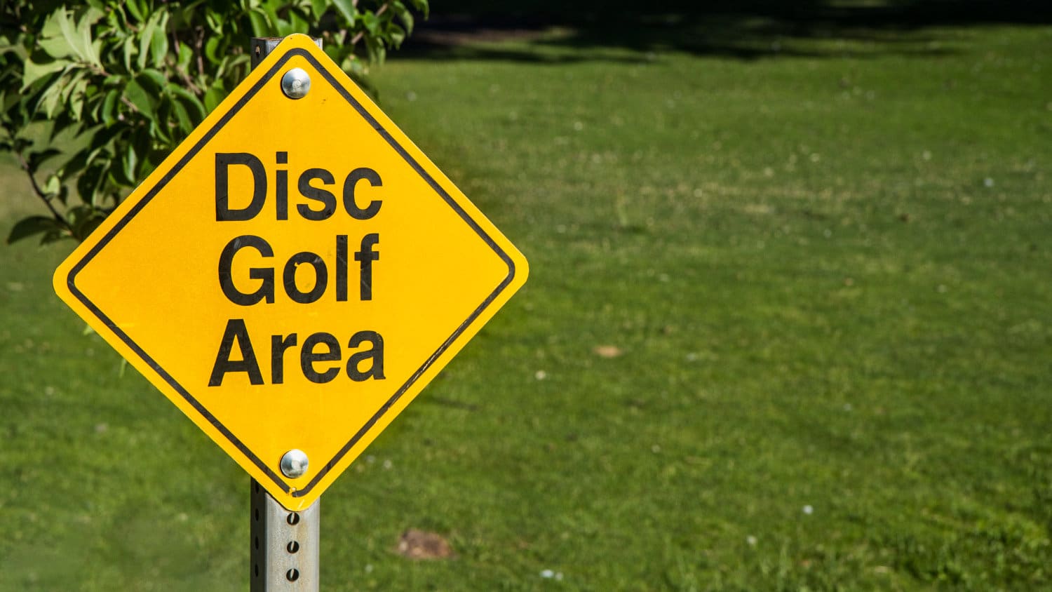 Disc golf area sign.