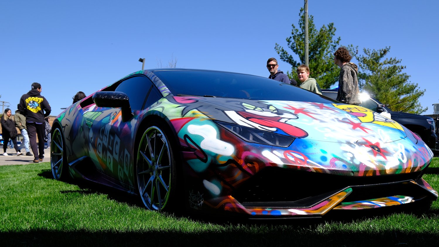 Colorful and artistic Lambo.