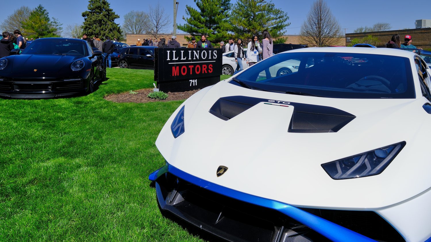 2nd annual Cars & Coffee car show at Illinois Motors.