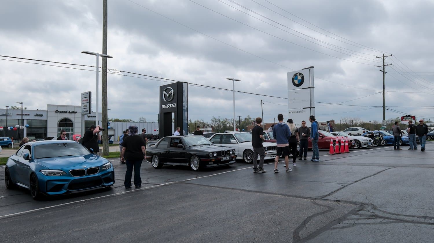 Checking out the Windy City BMW cars at the Cars & Coffee at BMW of Crystal Lake.